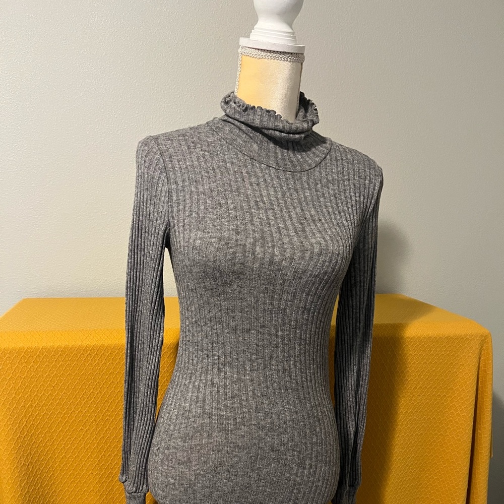 Gray Turtleneck Dress